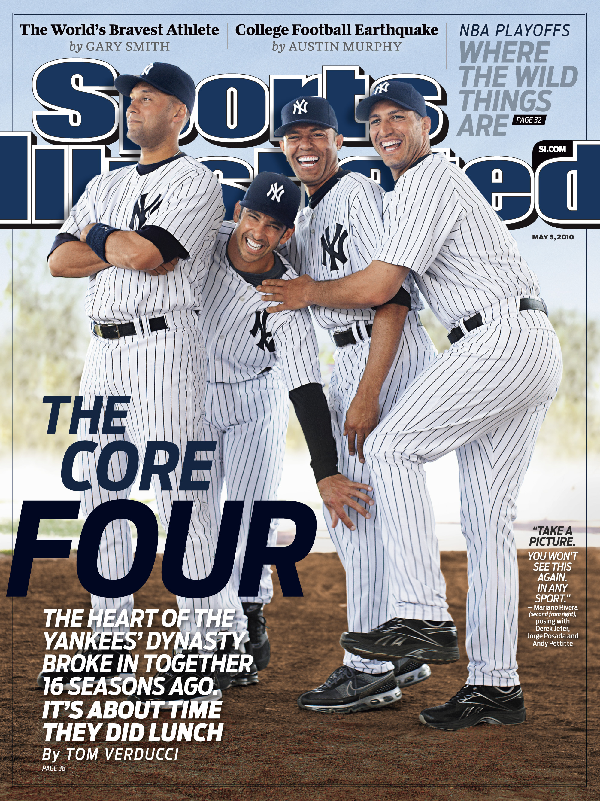 Derek Jeter, Core Four at Yankees' Old Timers' Day