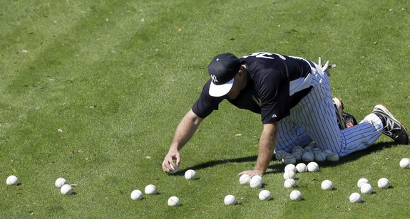 Quite possible the most useful thing Youkilis did in 2013. (AP Photo/Matt Slocum)