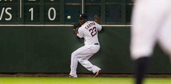 Hard to believe he made it to MLB despite being so afraid of the ball. (Bob Levey/Getty)