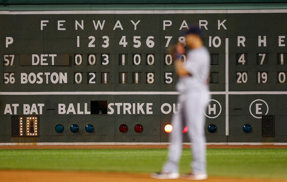 Things got a little out of hand in Boston last night. (Jared Wickerham/Getty)