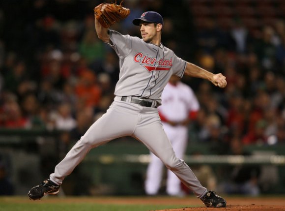 No chance I'm posting a picture of Lee in a post-Indians jersey. (Elsa/Getty Images)