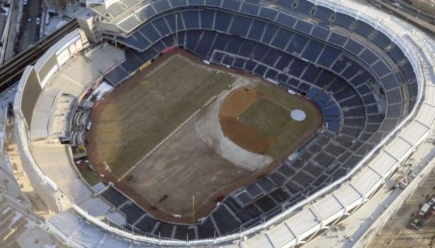 The Yankees Stadium field earlier this week. (NY Daily News)