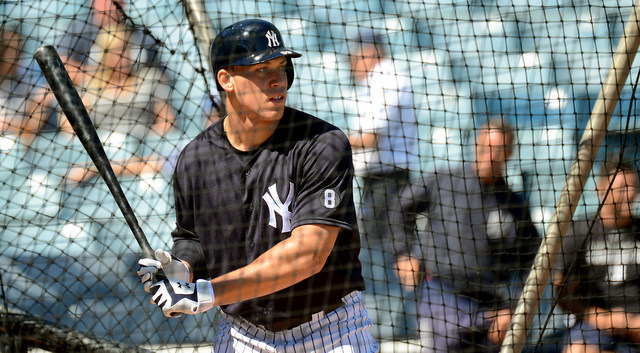 Aaron Judge Wears Nike Kobes During Derby Batting Practice