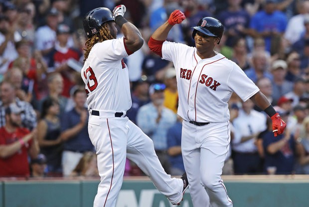 Hanley Ramirez & Rafael Devers. (Charles Krupa/AP)