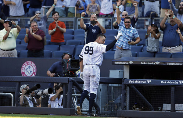 New York Yankees' Aaron Judge unanimous winner for 2017 AL Rookie