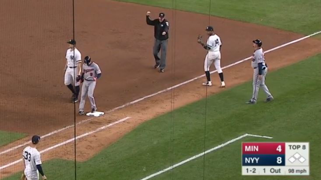 Greg Bird looks as confused as all of us (Screenshot)