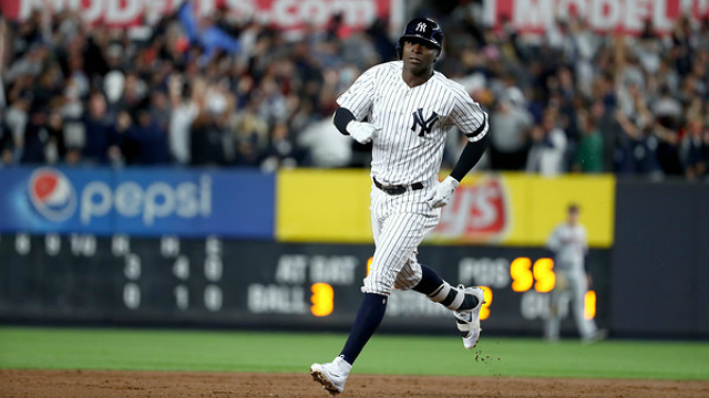 New York Yankees shortstop Didi Gregorius prepares to take batting