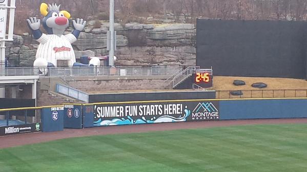 Pace of play clocks are up at PNC Field in Scranton. (RailRiders)