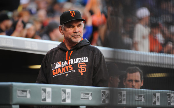 Bochy has an excellent manager's gait. (Bart Young/Getty)